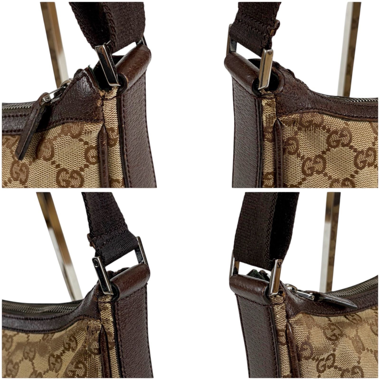 Gucci Shoulder Bag Brown Canvas GG Pattern — view 5