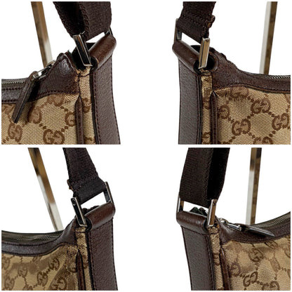 Gucci Shoulder Bag Brown Canvas GG Pattern — view 5