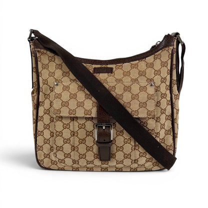 Gucci Shoulder Bag Brown Canvas GG Pattern