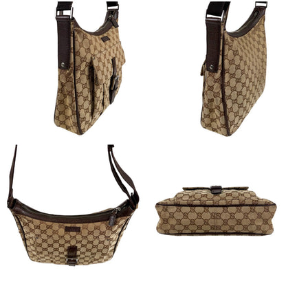 Gucci Shoulder Bag Brown Canvas GG Pattern — view 4