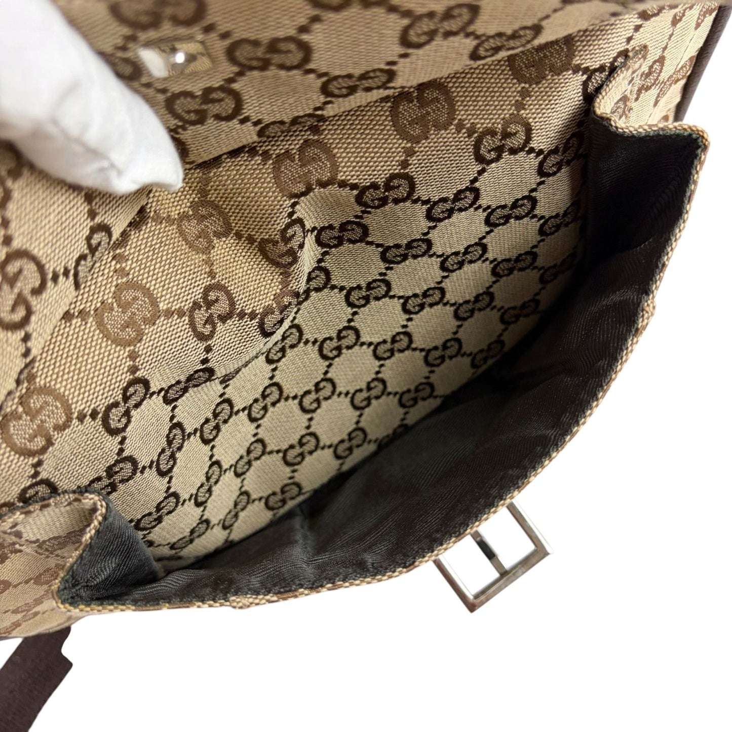 Gucci Shoulder Bag Brown Canvas GG Pattern — view 8