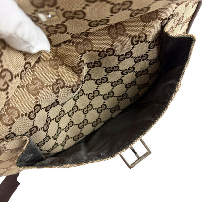 Gucci Shoulder Bag Brown Canvas GG Pattern — view 8