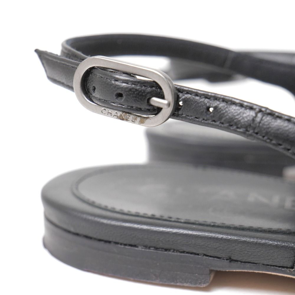 Chanel Sandals 36 Bijuu CC Logo Thong — view 6