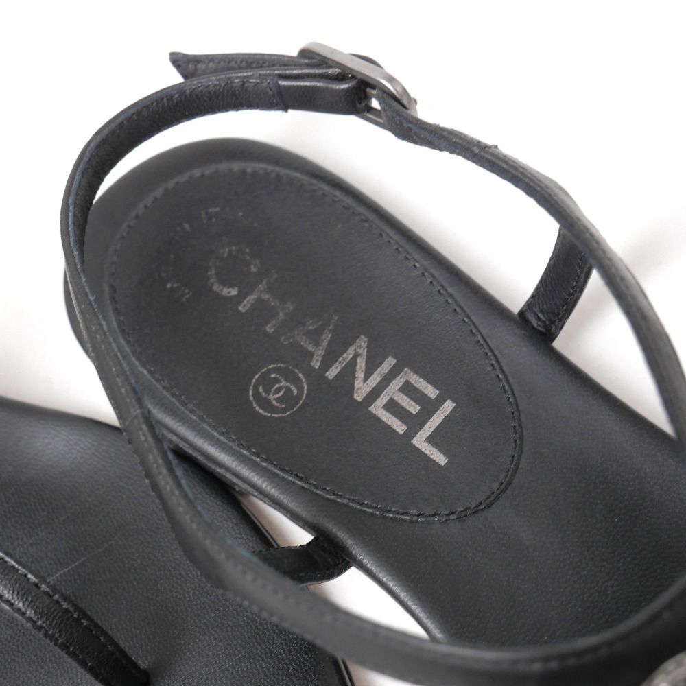 Chanel Sandals 36 Bijuu CC Logo Thong — view 7