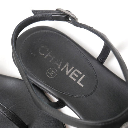 Chanel Sandals 36 Bijuu CC Logo Thong — view 7
