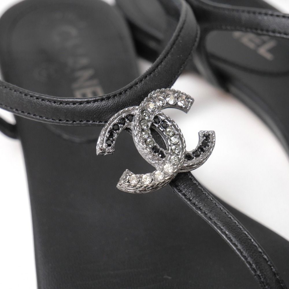 Chanel Sandals 36 Bijuu CC Logo Thong — view 5