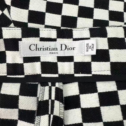 Dior Shorts Checkered Pattern Black White — view 4