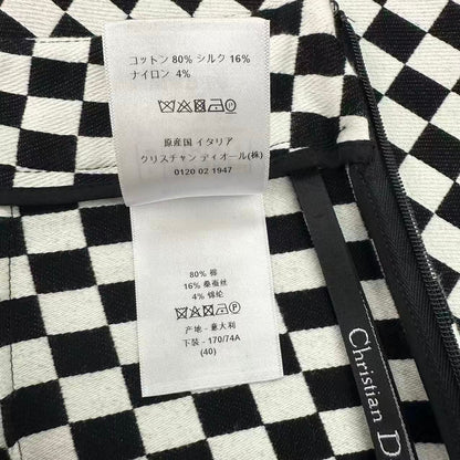 Dior Shorts Checkered Pattern Black White — view 6