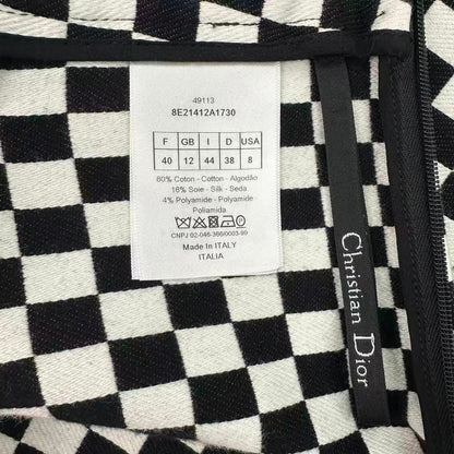Dior Shorts Checkered Pattern Black White — view 5