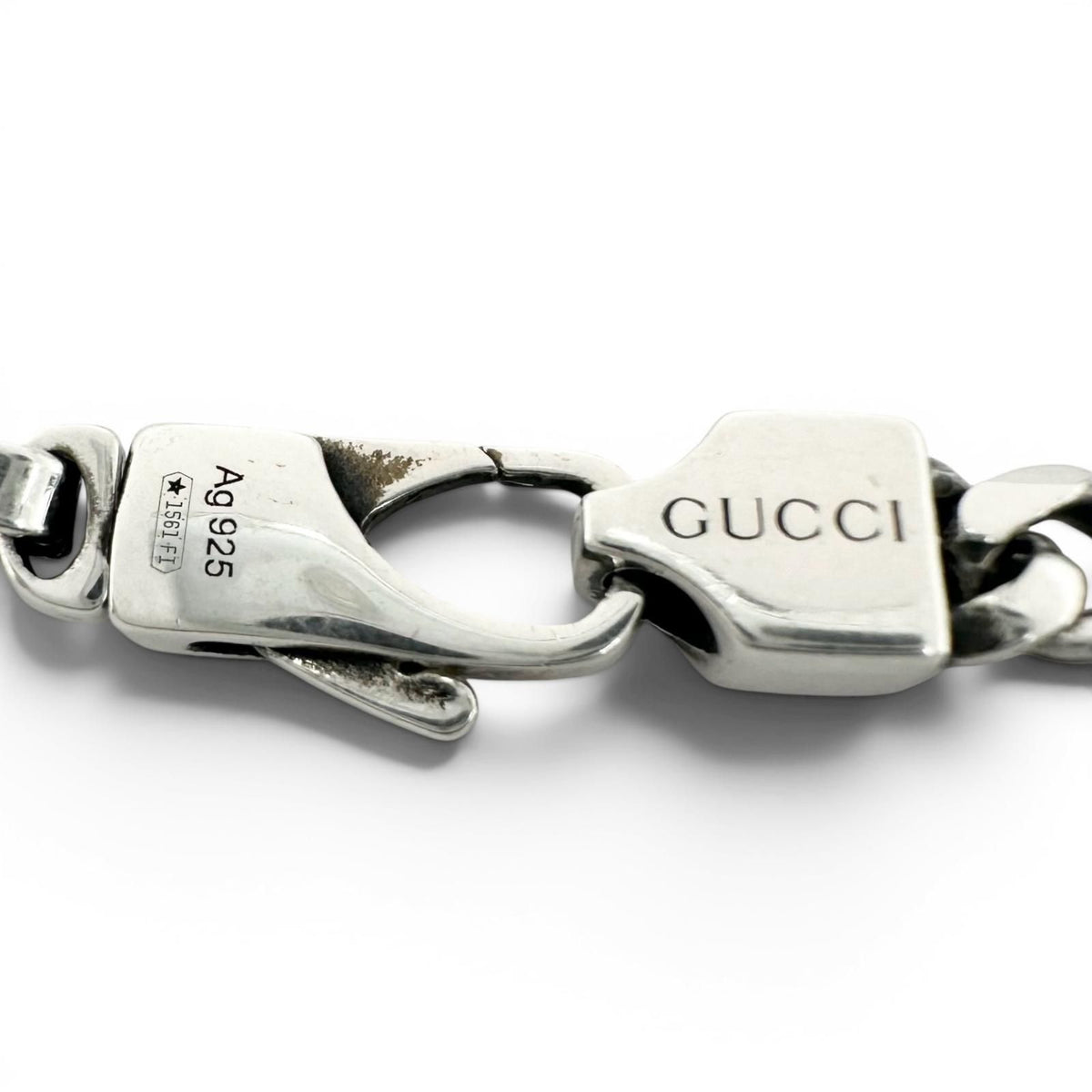 Gucci Interlocking G Chain Bracelet Silver 17 — view 7