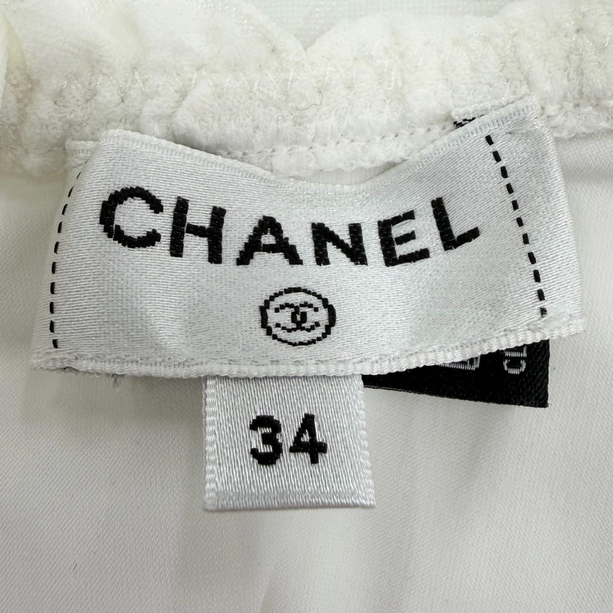 Chanel CC Logo All Over Pattern Swimwear Swimsuit Dress White 34 — view 8