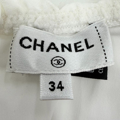 Chanel CC Logo All Over Pattern Swimwear Swimsuit Dress White 34 — view 8