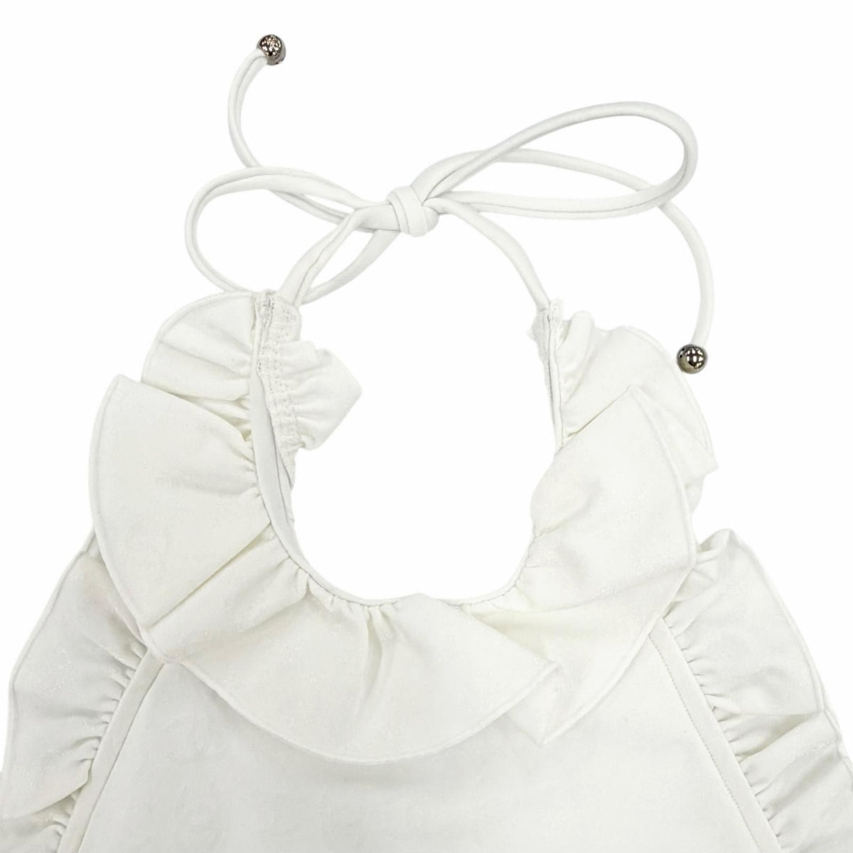Chanel CC Logo All Over Pattern Swimwear Swimsuit Dress White 34 — view 3