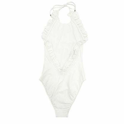 Chanel CC Logo All Over Pattern Swimwear Swimsuit Dress White 34 — view 2