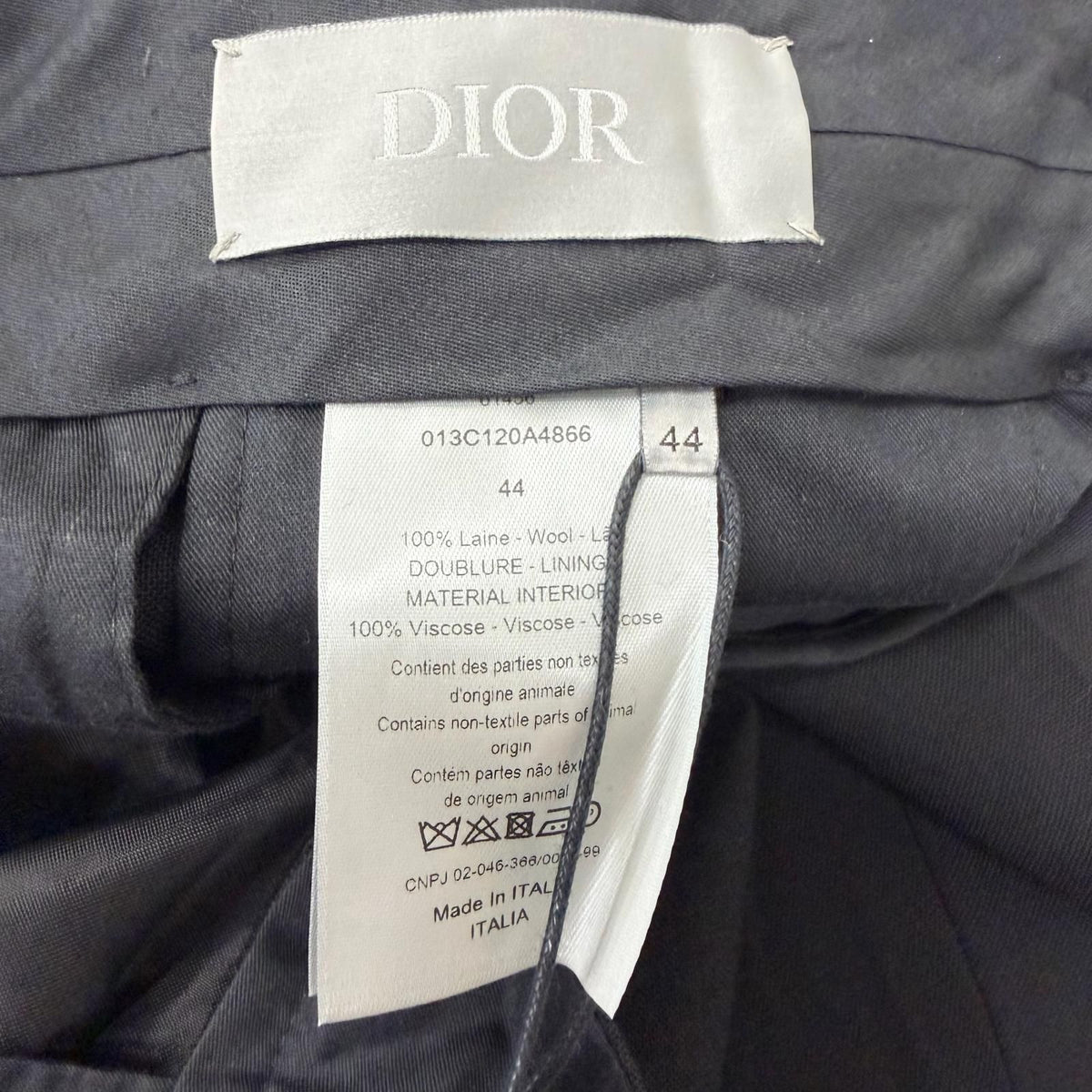 Dior Homme Wool Single Trousers Black 44 Pants — view 5