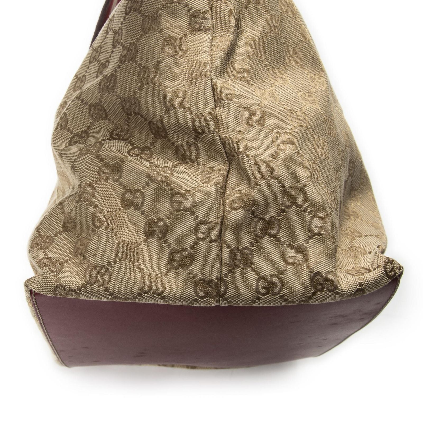 Gucci Large Web Shopping Tote Bag Red Beige GG Canvas — view 7
