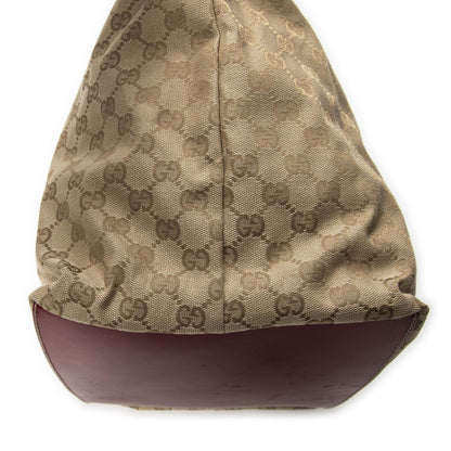 Gucci Large Web Shopping Tote Bag Red Beige GG Canvas — view 8