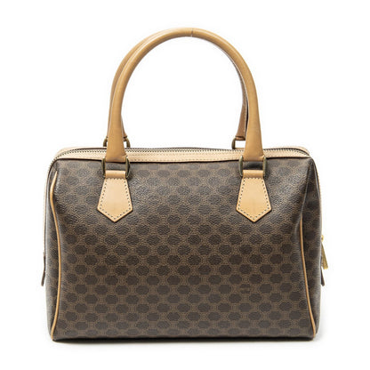 Celine Small Boston Brown Macadam Canvas Shoulder Bag — view 5