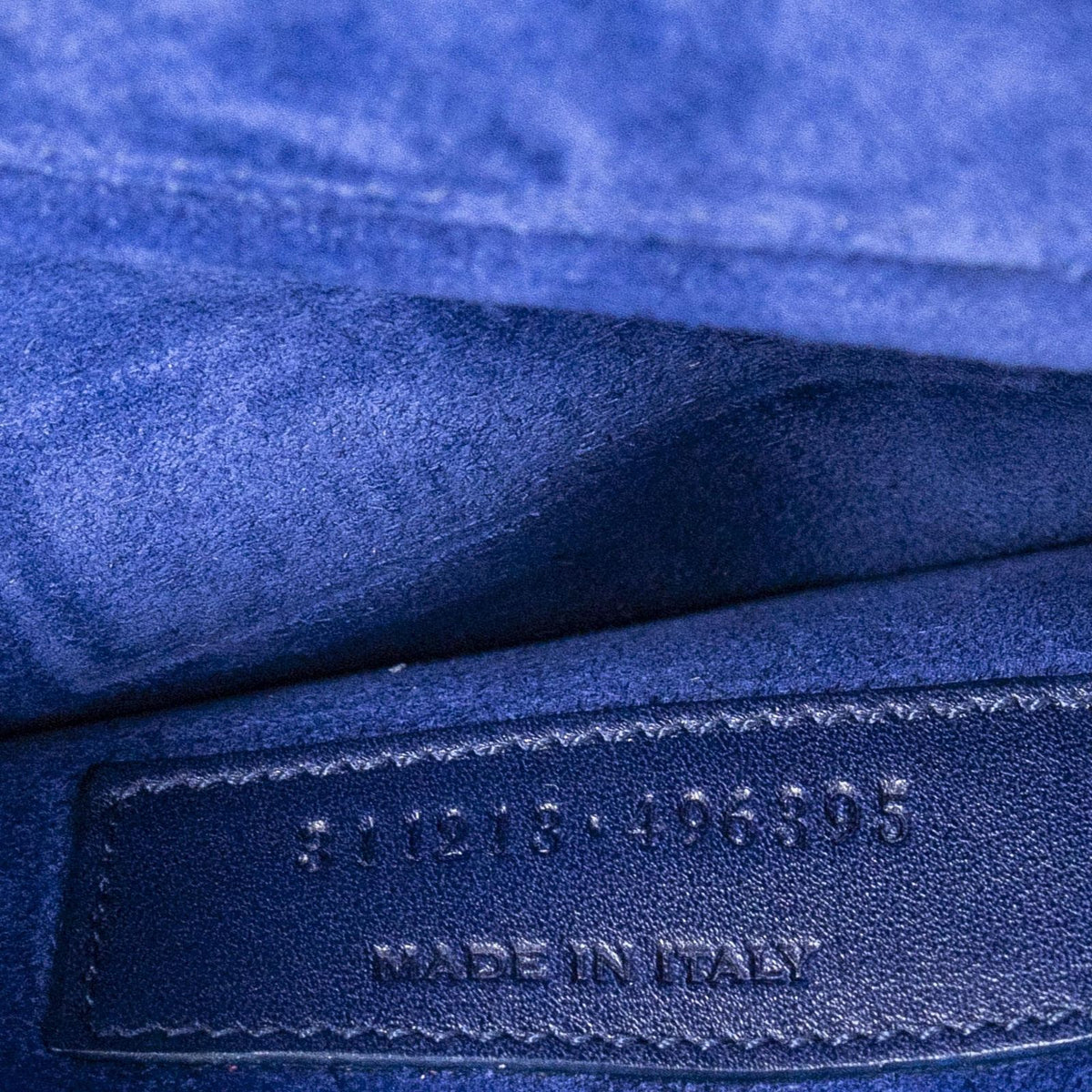 Saint Laurent Line Clutch Royal Blue Calfskin Leather — view 5