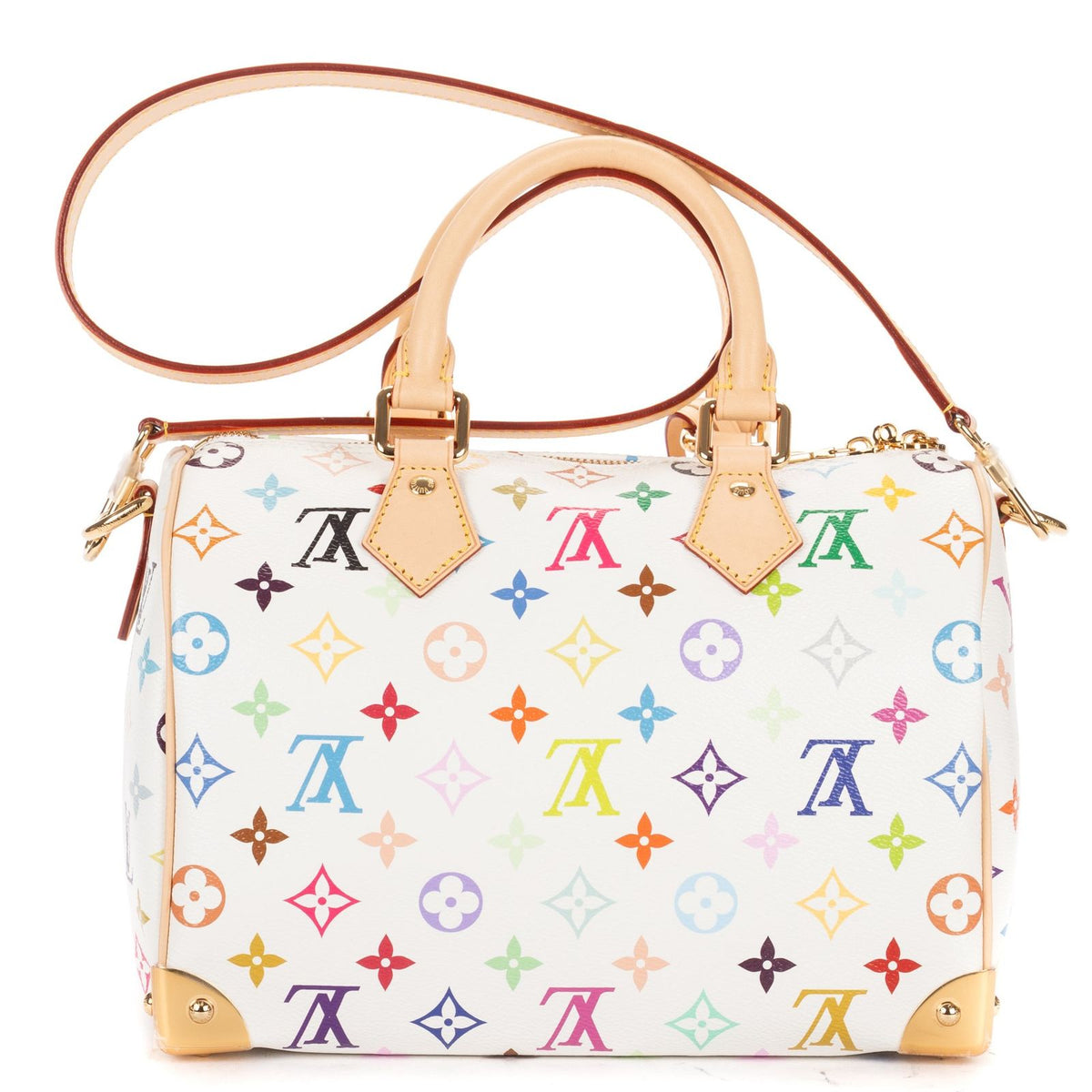 Louis Vuitton Ltd Ed LV Takashi Murakami Speedy Bandouliere Multicolor Monogram — view 5