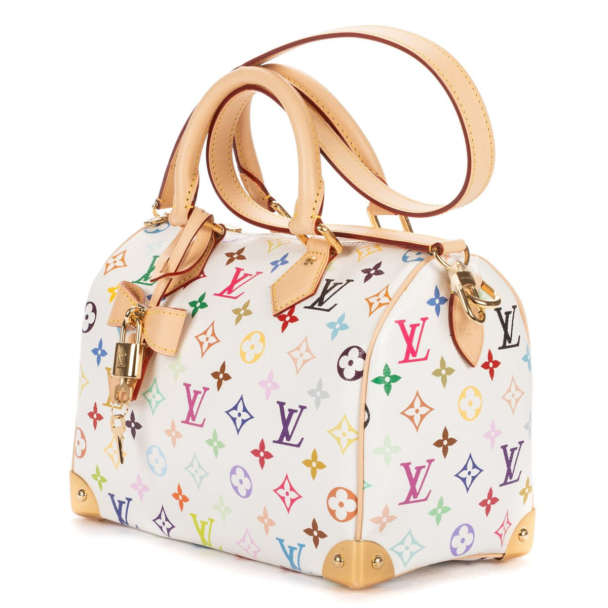 Louis Vuitton Ltd Ed LV Takashi Murakami Speedy Bandouliere Multicolor Monogram — view 2