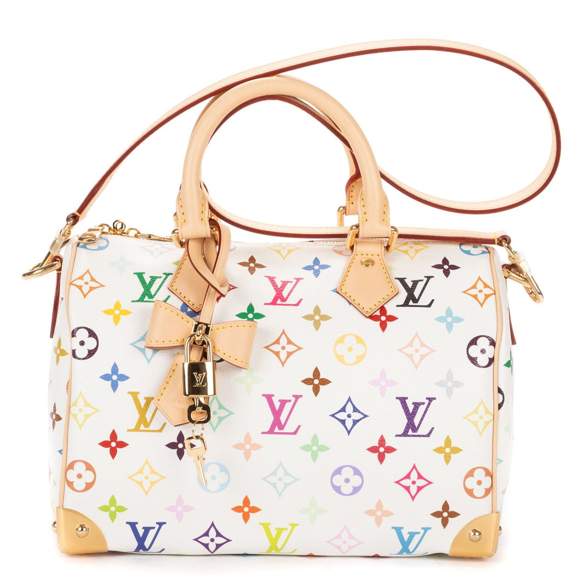 Louis Vuitton Ltd Ed LV Takashi Murakami Speedy Bandouliere Multicolor Monogram
