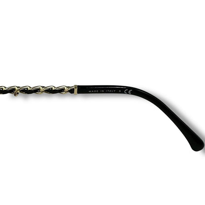 Chanel Sunglasses Chain CC Logo Leather Black Eyewear — view 8