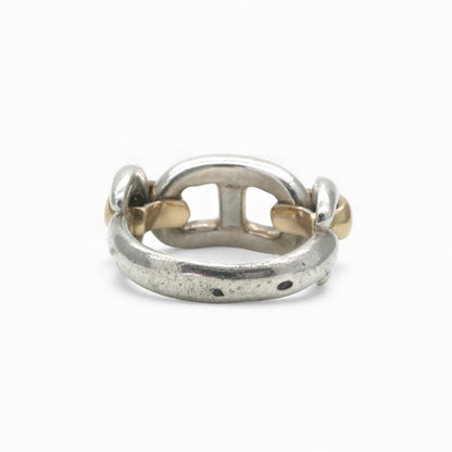 Hermes Chaine D'Ancre Ring 750 950 Gold Silver — view 3