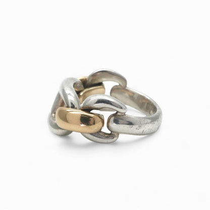 Hermes Chaine D'Ancre Ring 750 950 Gold Silver — view 4
