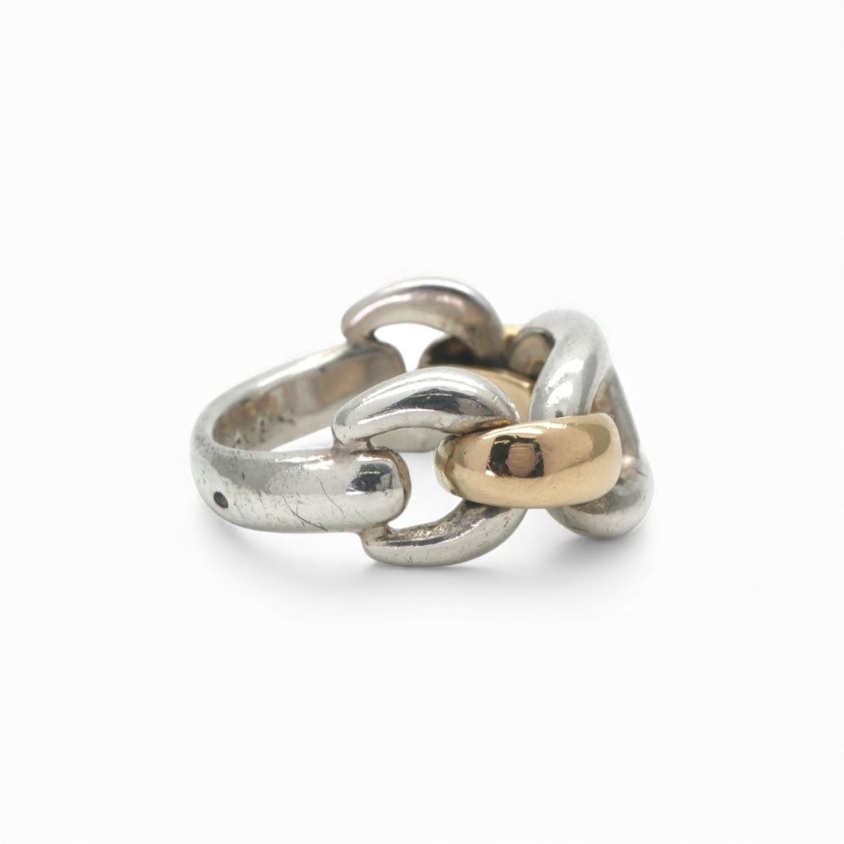 Hermes Chaine D'Ancre Ring 750 950 Gold Silver — view 5