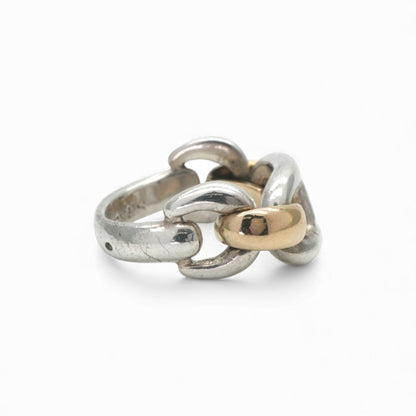 Hermes Chaine D'Ancre Ring 750 950 Gold Silver — view 5