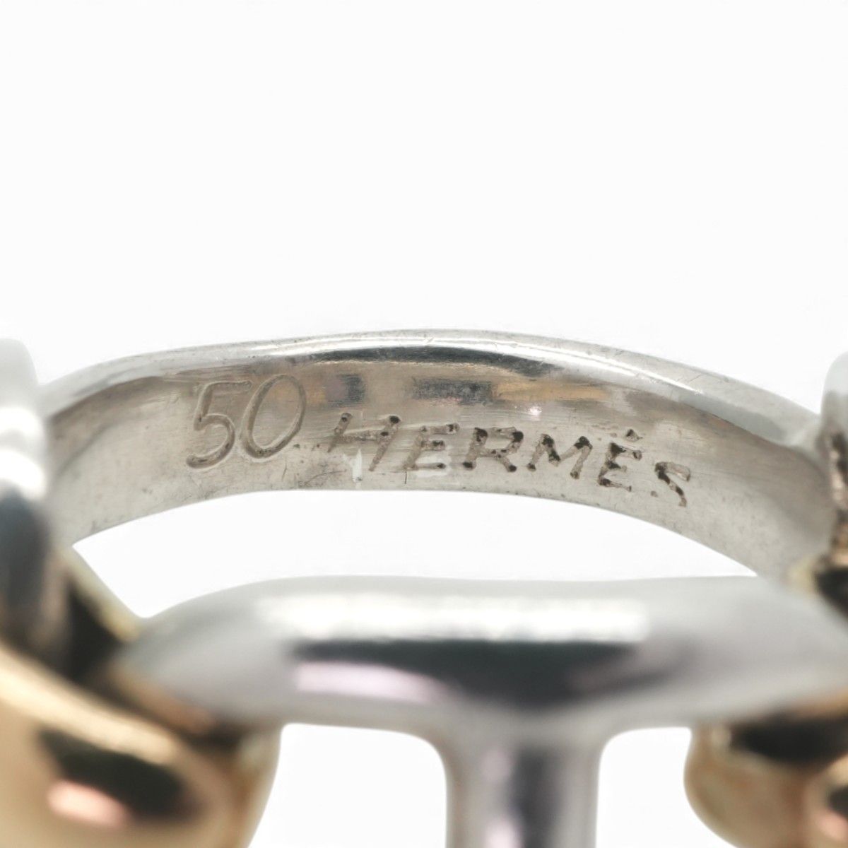 Hermes Chaine D'Ancre Ring 750 950 Gold Silver — view 6