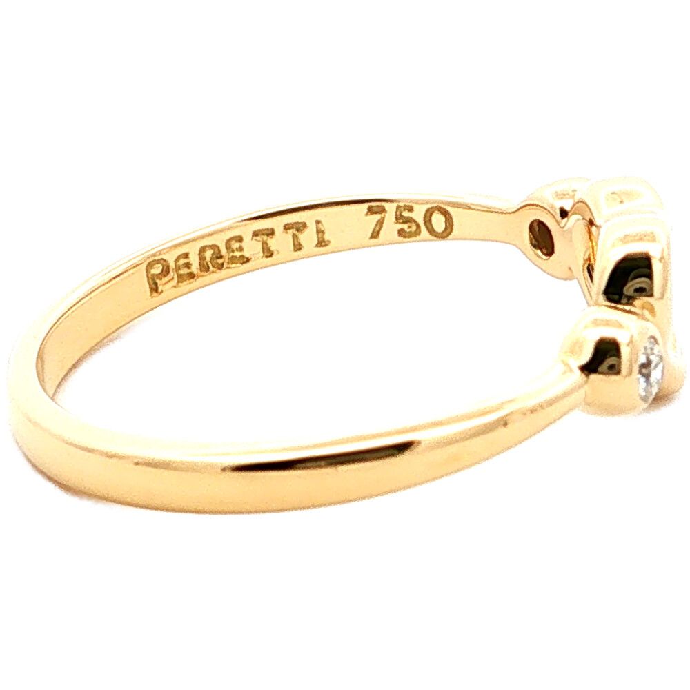 Tiffany & Co Open Heart Diamond Ring 18K Yellow Gold — view 5