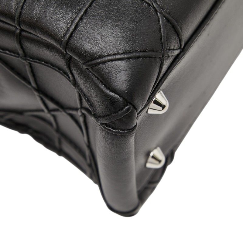 Dior Cannage Granville Chain Handbag Black Leather — view 7