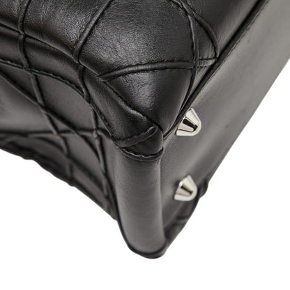 Dior Cannage Granville Chain Handbag Black Leather — view 7