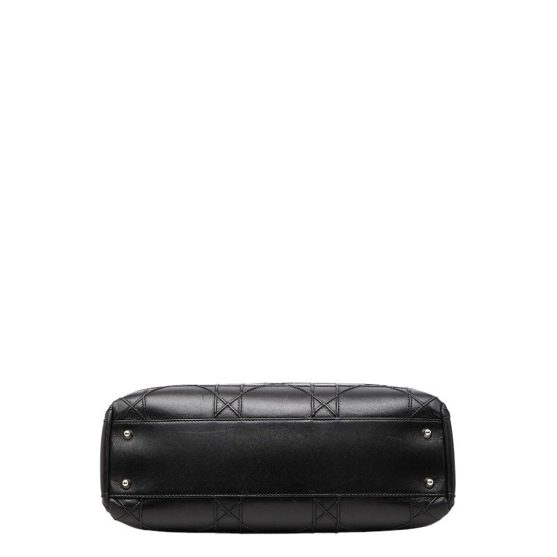 Dior Cannage Granville Chain Handbag Black Leather — view 3