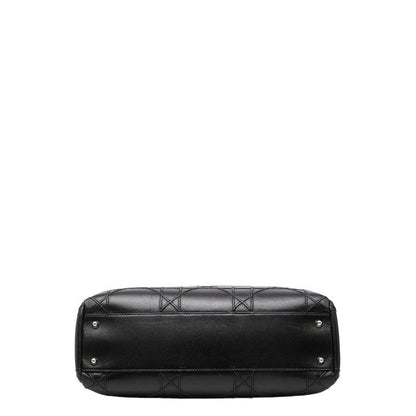 Dior Cannage Granville Chain Handbag Black Leather — view 3