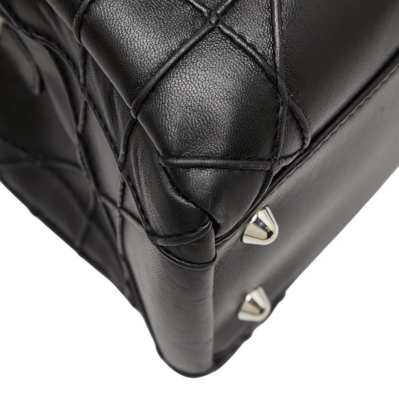 Dior Cannage Granville Chain Handbag Black Leather — view 5