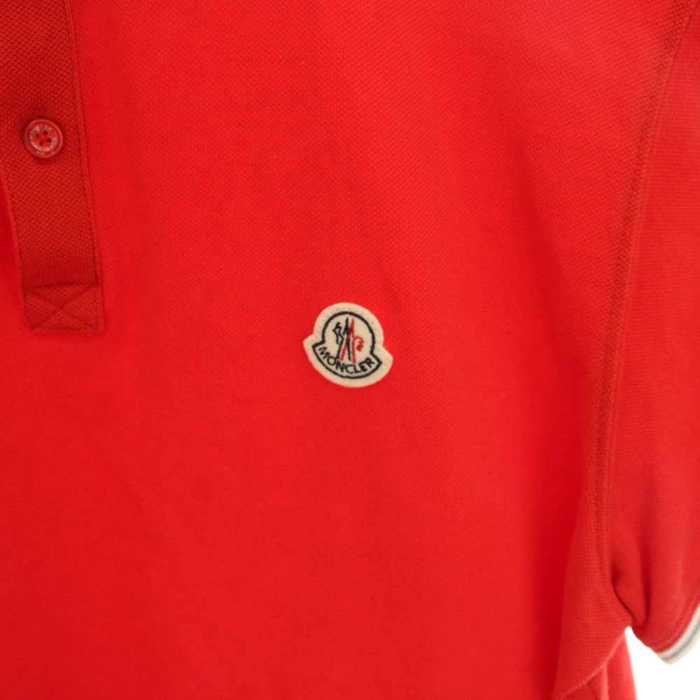 Moncler Polo Shirt Top Short Sleeve L Red 00 HN — view 4