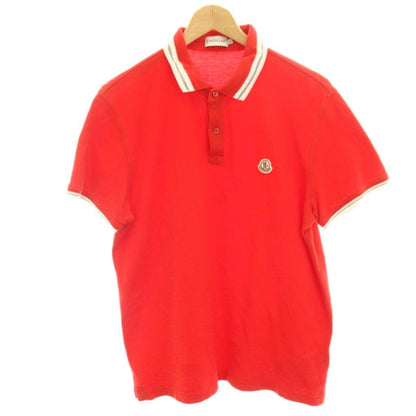 Moncler Polo Shirt Top Short Sleeve L Red 00 HN