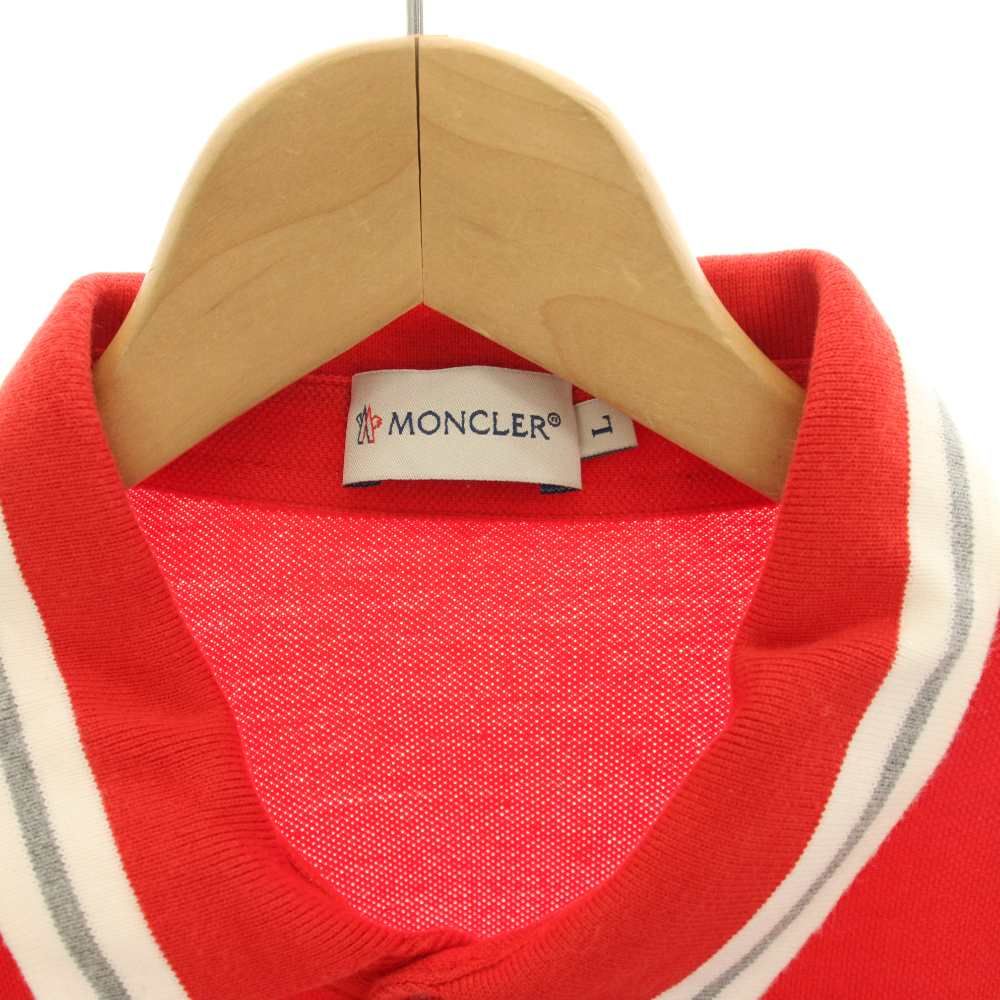 Moncler Polo Shirt Top Short Sleeve L Red 00 HN — view 3