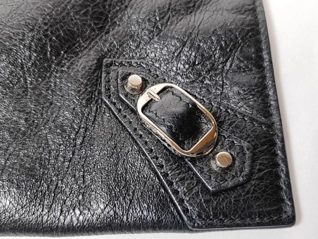 Balenciaga Clutch City Black Leather Silver — view 4