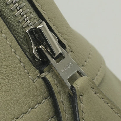 Hermes Plume 28 Tote Swift Sauge Cles Craie Green Beige Silver Handbag Veau — view 7