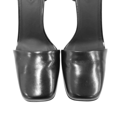 Fendi Square Toe Sandals Black — view 7