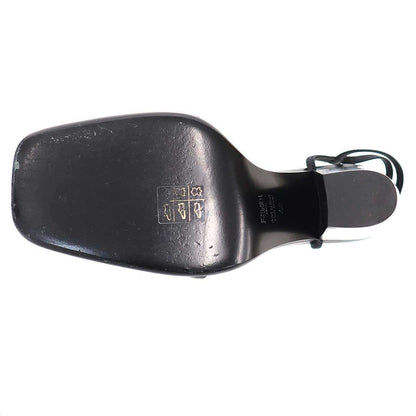Fendi Square Toe Sandals Black — view 4