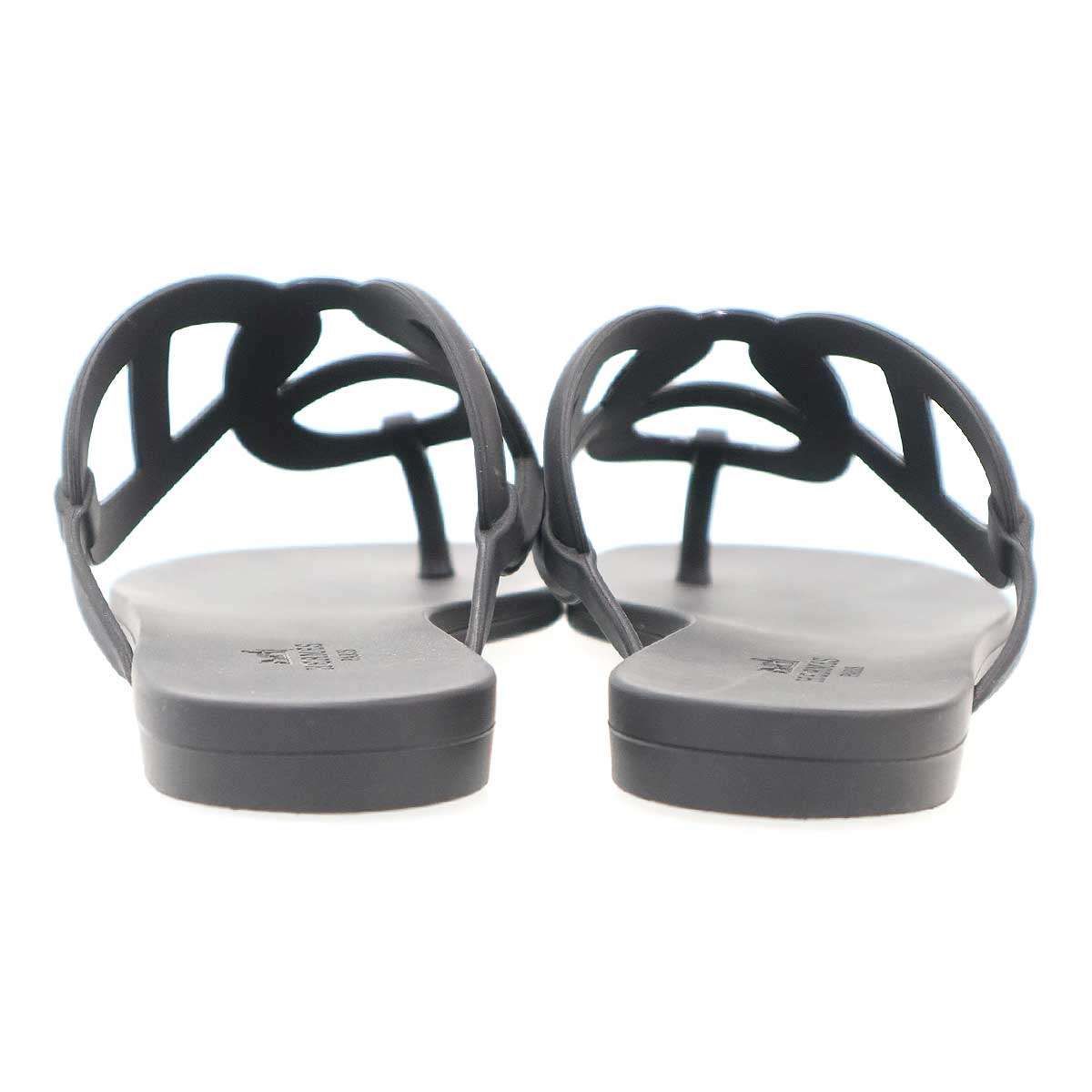 Hermes Egerie Sandals Black — view 3
