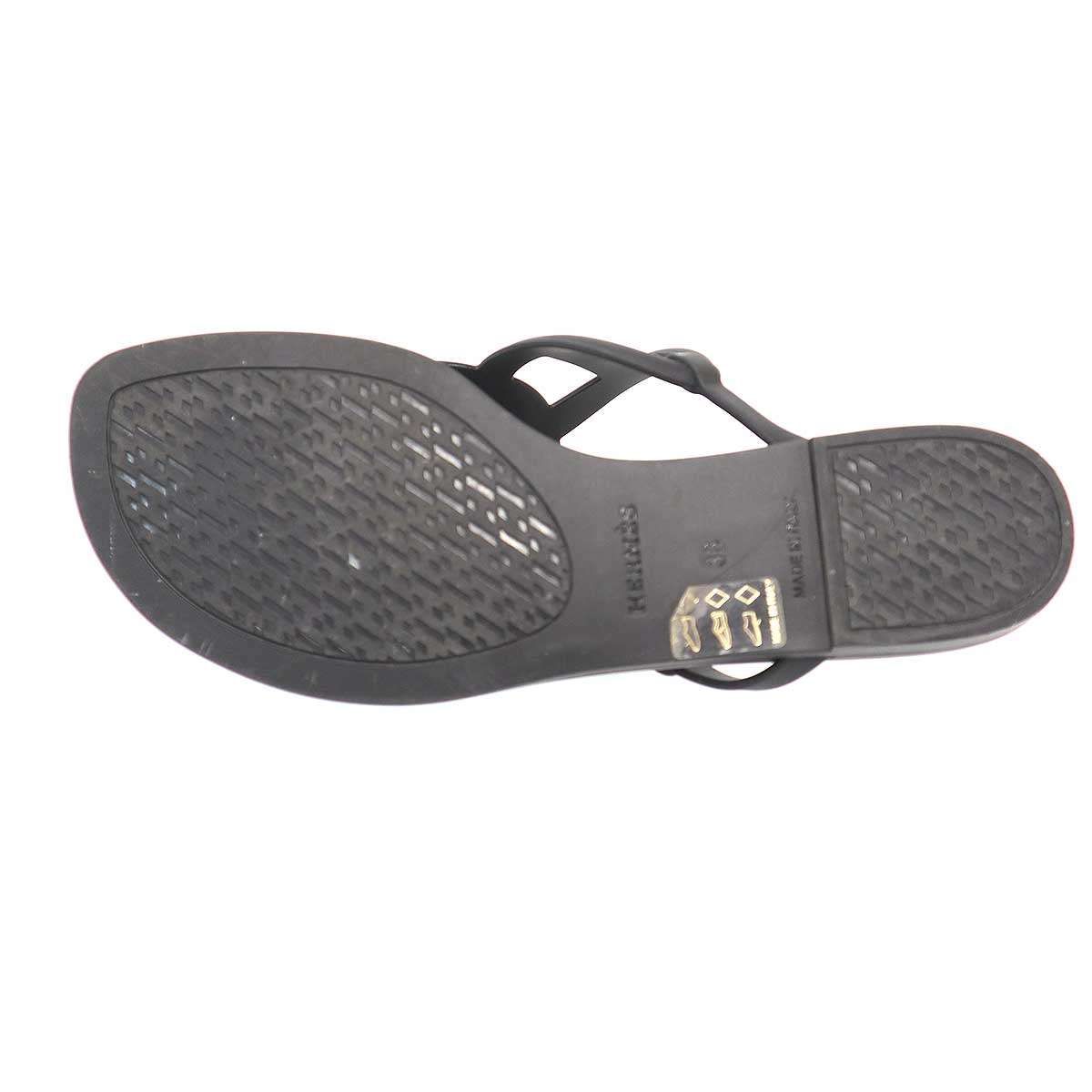 Hermes Egerie Sandals Black — view 4