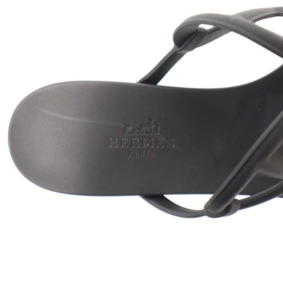 Hermes Egerie Sandals Black — view 5