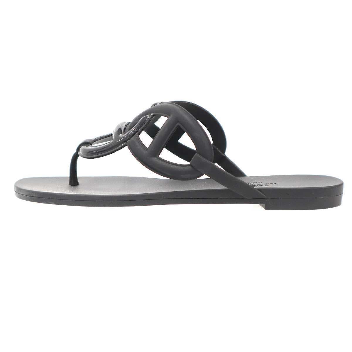 Hermes Egerie Sandals Black — view 2