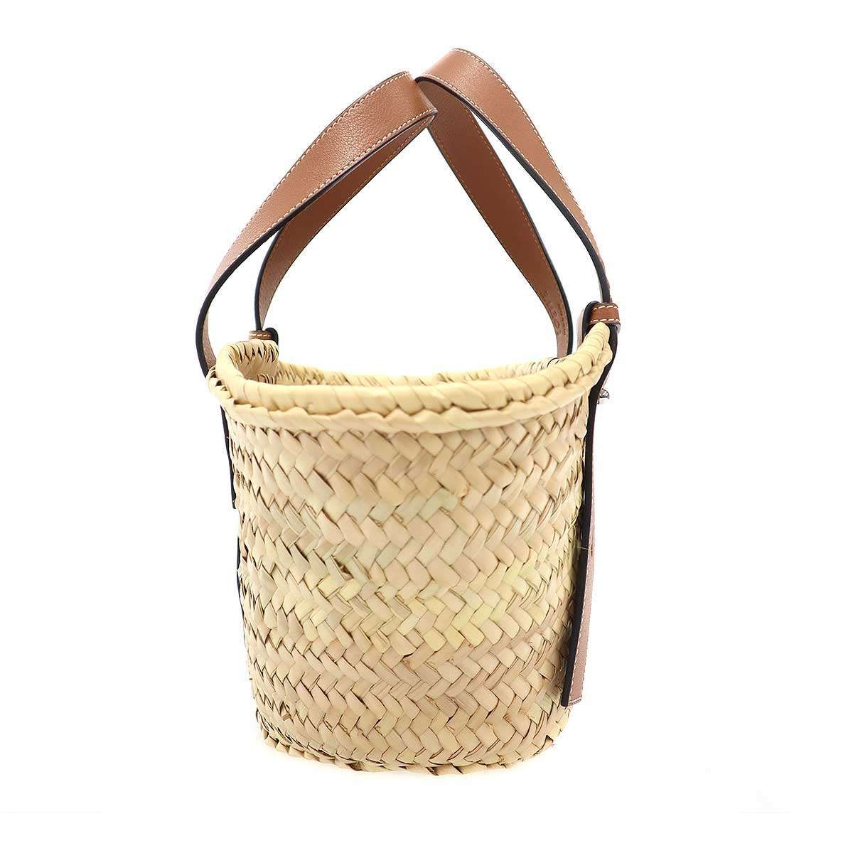Loewe Smiley World Basket Small Bucket Tote Bag Beige — view 3